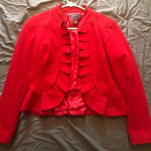 Macy’s INC skirted red blazer